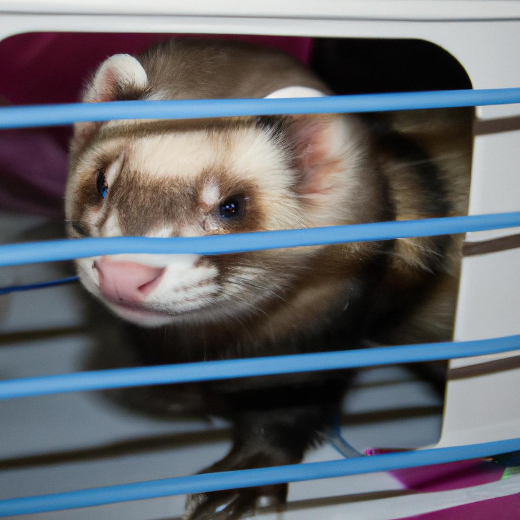 This curious ferret can't wait to explore its new home in Texas