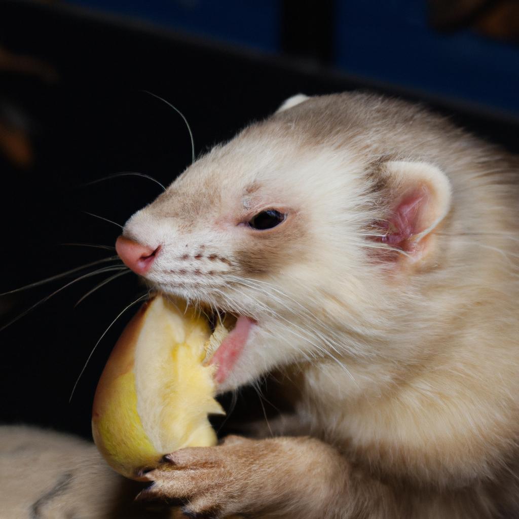 Some fruits, like apples, can make great treats for ferrets in moderation.