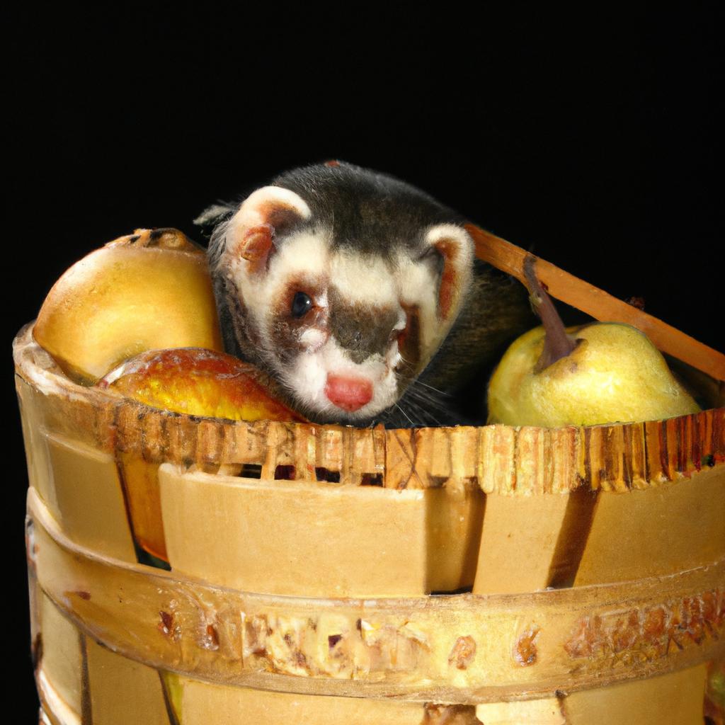 Fruit should only make up a small part of a ferret's diet, as they require a high protein intake.